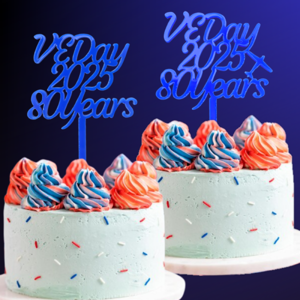 VE Day Cupcake Toppers, VE Day Cake Picks, VE Day Baking Cake Toppers, VE Day Anniversary Cake Toppers - Image 8