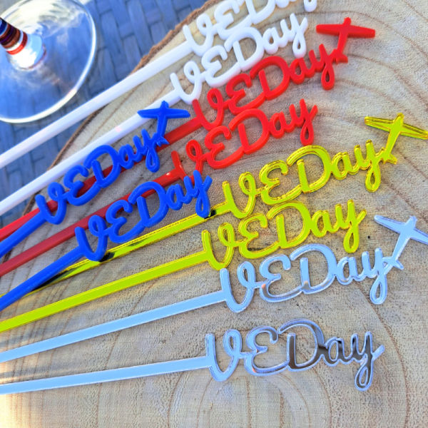 VE Day Drinks Stirrers, VE Day Party Supplies, VE Day Celebration Drink Stirrers - Image 6