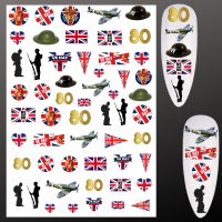 VE Day Nail Art Decals Union Jack Nail Art Water Decals VE Day Water Slide Nail Decals