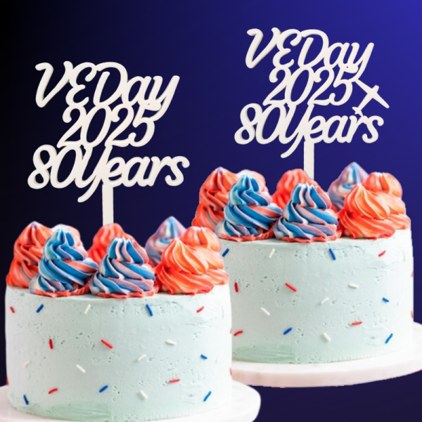 VE Day Cupcake Toppers, VE Day Cake Picks, VE Day Baking Cake Toppers, VE Day Anniversary Cake Toppers - Image 10