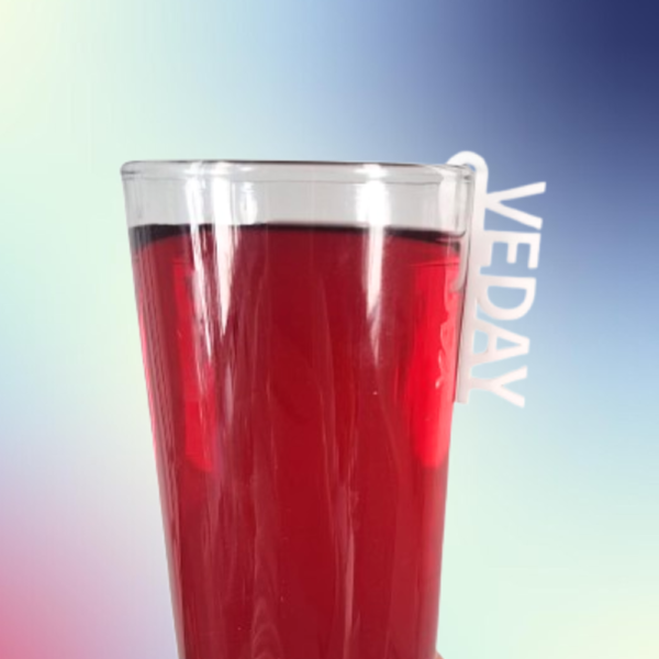 VE Day Wine Glass Drinks Name Tags, VE Day Drinks Tags, VE Day Party Supplies - Image 9