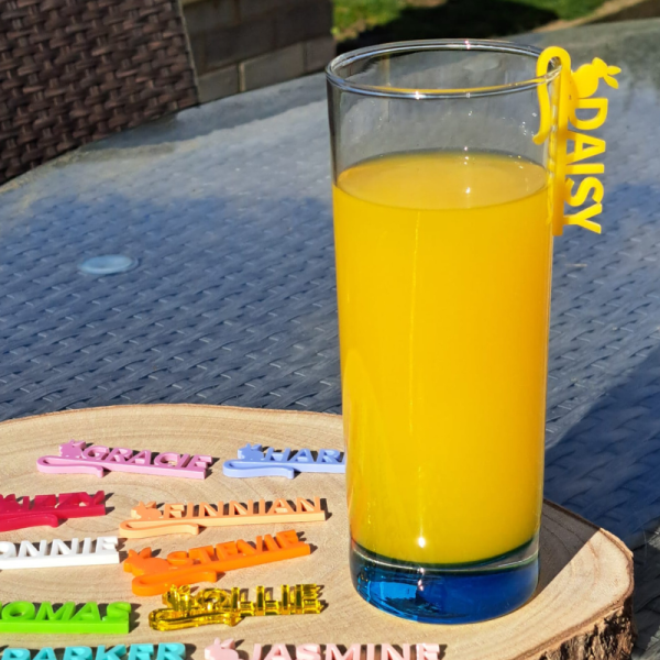 Easter Drinks Name Tags, Personalised Wedding Drinks Name Tags, Easter Bunny Drink Markers, Anniversary Party Drinks Tags, Wine Glass Marker Charms - Image 15