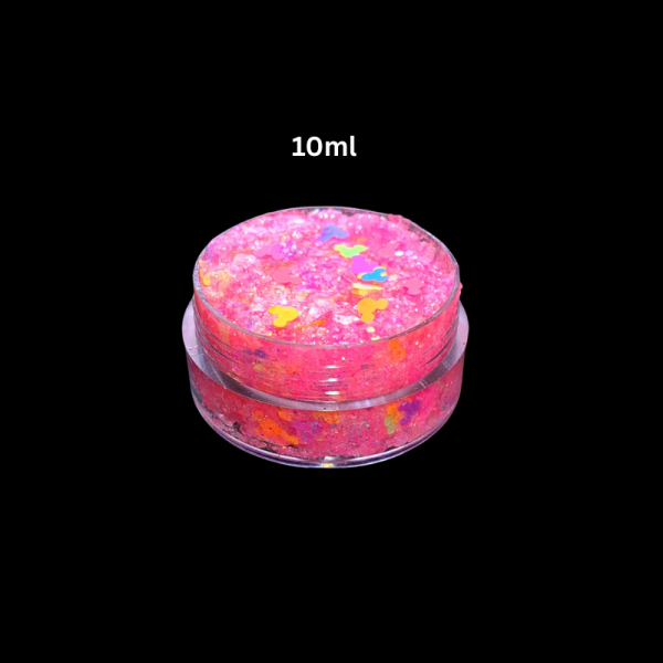 Pink Disney Mickey Mouse Face Glitter Gel Kids Pink Minnie Mouse Festival Glitter Make Up, Pink Face Painting Glitter Gel - Image 2