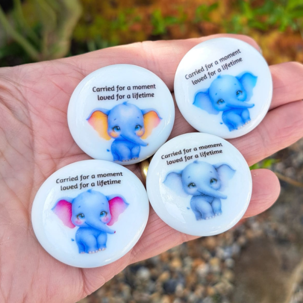 Elephant Too Beautiful For Earth Pocket Hug Pebbles, Baby Bereavement Gifts Miscarriage Baby Loss Remembrance Gifts - Image 4