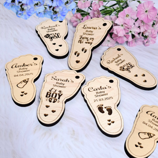 Personalised Baby Shower Favours, Baby Shower Gifts, Mum To Be Baby Shower Tags - Image 4