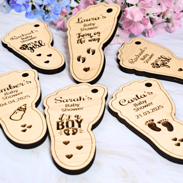 Personalised Baby Shower Favours, Baby Shower Gifts, Mum To Be Baby Shower Tags - Image 3