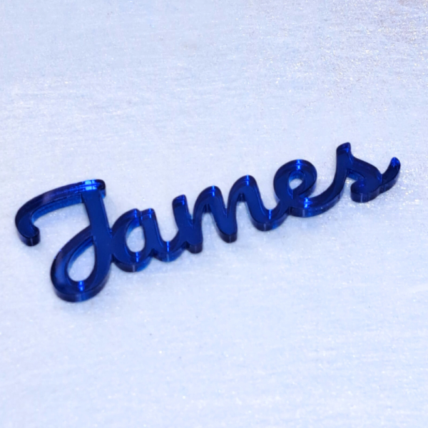 Acrylic Personalised Names, Wedding Place Names, Mirror Acrylic Cake Topper Names, Script Name Plaques - Image 4