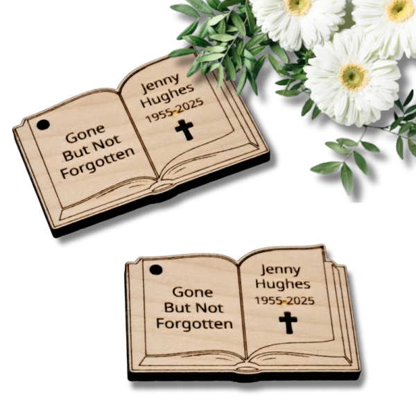 Remembrance Book Funeral Favours Personalised Memorial Tributes Remembrance In Loving Memory Tokens, Memory Keepsake Pocket Hugs - Image 8