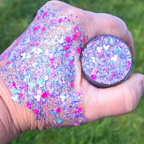 Disney Festival Face And Body Glitter Gel Pink & Silver Mickey Mouse