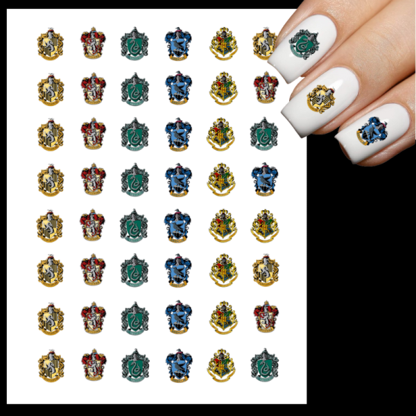 Harry Potter Nail Art Water Decals Harry Potter Houses Water Slide Nail Art Decals, Hogwarts Nail Art Decals - Image 2