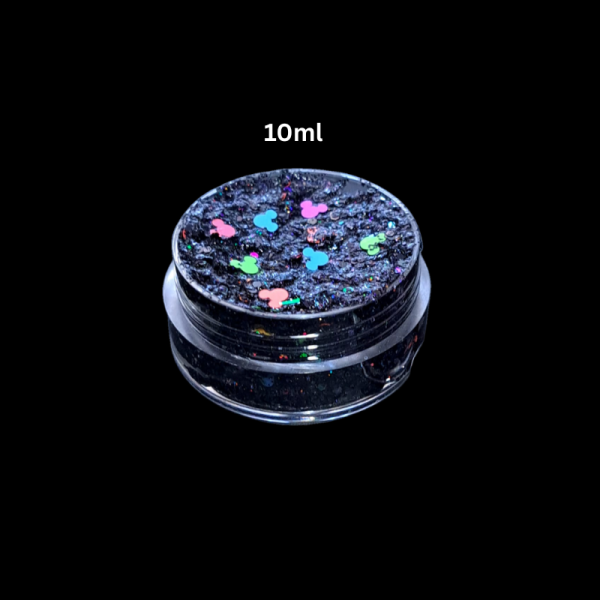 Black Disney Mickey Mouse Face Glitter Gel Kids Black Mickey Mouse Festival Glitter Make Up, Face Painting Glitter Gel - Image 2