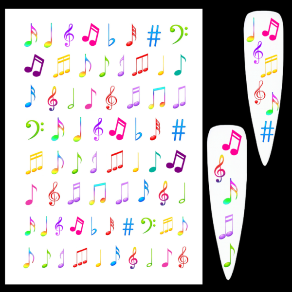 Music Notes Water Decals