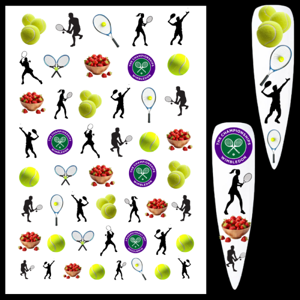 Wimbledon Tennis Nail Art Water Decals