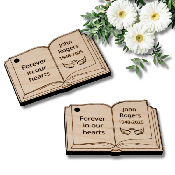 Remembrance Book Funeral Favours Personalised Memorial Tributes Remembrance In Loving Memory Tokens, Memory Keepsake Pocket Hugs - Image 7