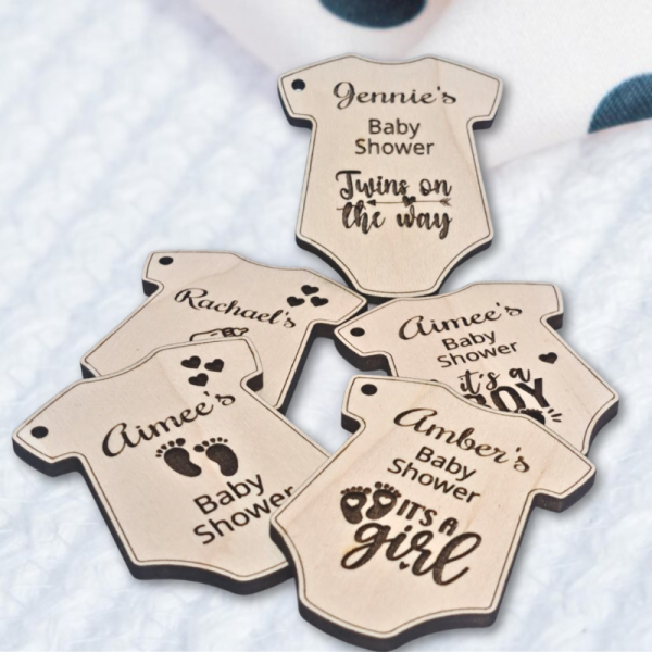 Personalised Wooden Baby Shower Gift Tags