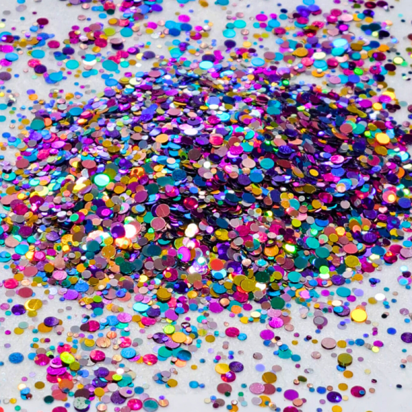 Holographic Chameleon Multicoloured Dot Glitter Mix - Image 2