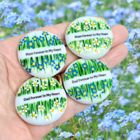 Bereavement Hand Painted Forget Me Nots Pocket Hug Pebble