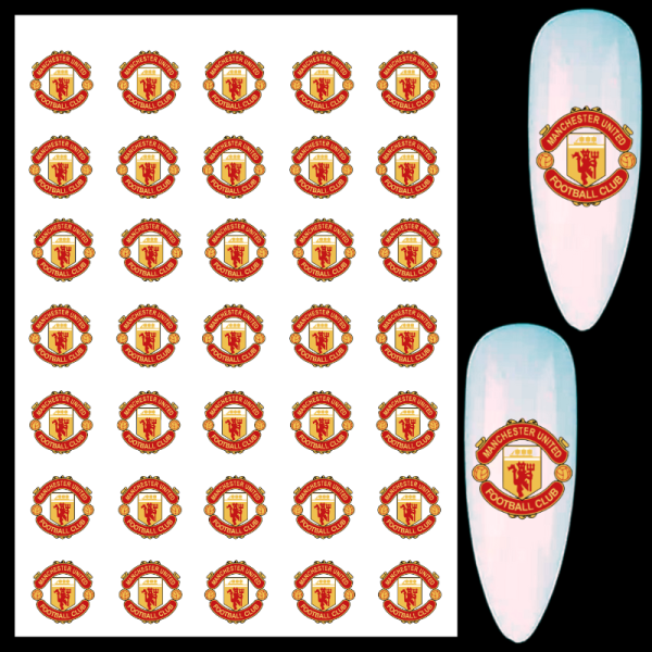 Manchester United Nail Art Water Decals Manchester United Football Club Decals - Image 4