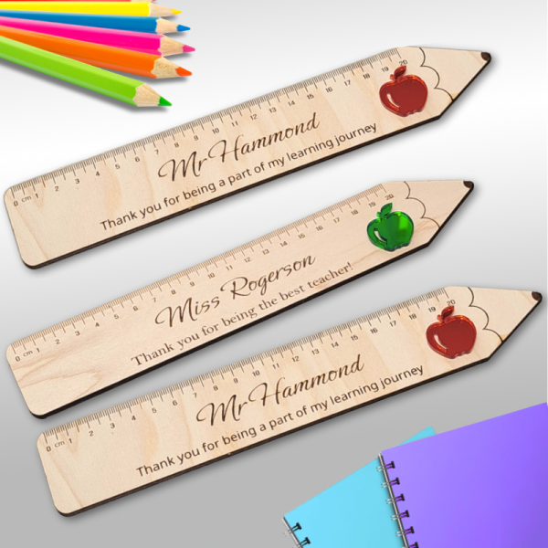 Personalised Teacher Ruler Gifts Thank You Teacher, Teacher Presents End Of Term Teacher Gifts - Image 7