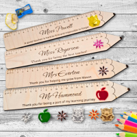 Wooden Personalised Teacher Rulers