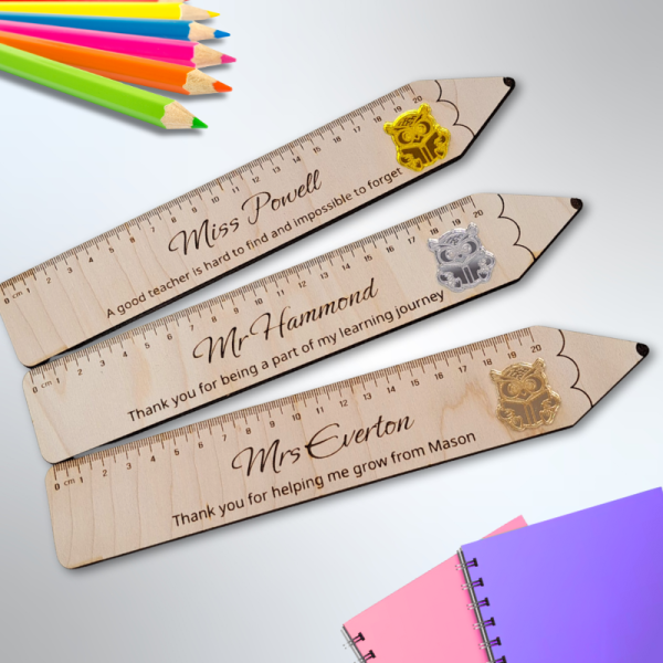 Personalised Teacher Ruler Gifts Thank You Teacher, Teacher Presents End Of Term Teacher Gifts - Image 6