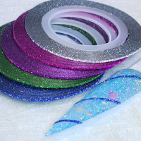 5 x 1mm Glitter Striping Tape