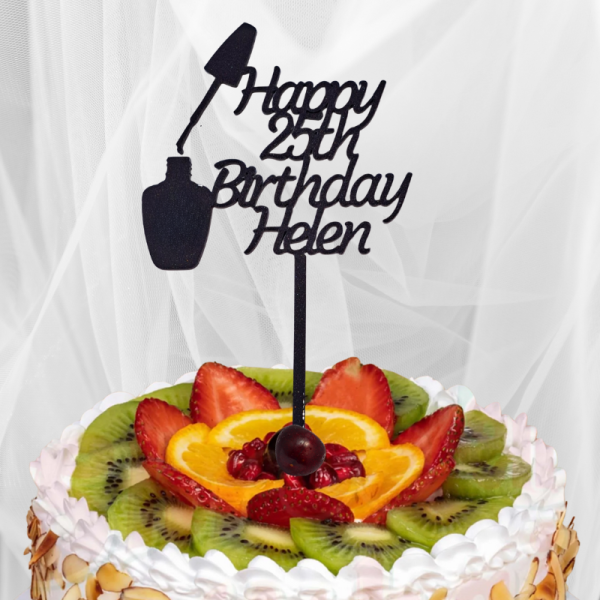Personalised Nail Tech Cake Toppers, Nail Artist Birthday Cake Toppers, Nail Salon Cake Decorations - Image 2