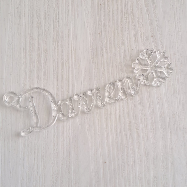 Personalised Xmas Gift Tags, Mirror Acrylic Snowflake Xmas Gift Tag Names, Personalised Christmas Present Gift Tags - Image 18