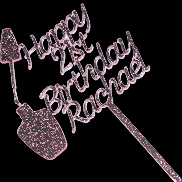 Personalised Nail Tech Cake Toppers, Nail Artist Birthday Cake Toppers, Nail Salon Cake Decorations - Image 4