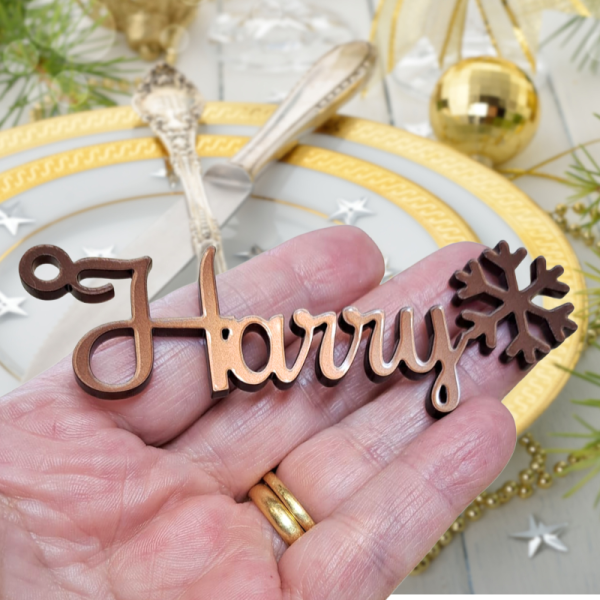Personalised Xmas Gift Tags, Mirror Acrylic Snowflake Xmas Gift Tag Names, Personalised Christmas Present Gift Tags - Image 4