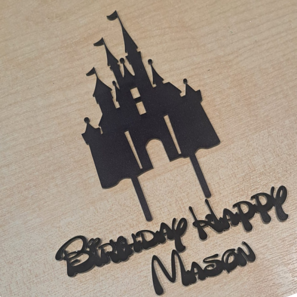 Disney Castle Birthday Cake Toppers, Personalised Disney Princess Cake Toppers, Mickey Mouse Disney Castle Cake Decorations - Image 6