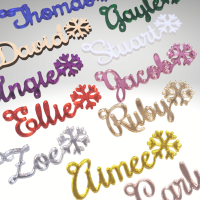 Christmas Snowflake Mirror Acrylic Name Gift Tags