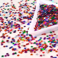Multicoloured Holographic 3mm Stars