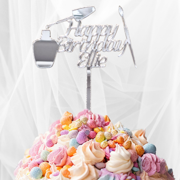 Nail Tech Birthday Cake Toppers, Personalised Nail Artist Birthday Cake Toppers, Nail Salon Cake Decorations - Image 2