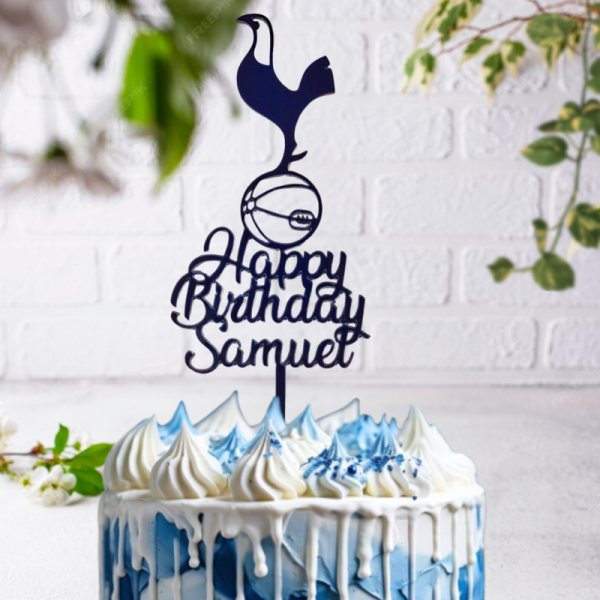 Personalised Tottenham Hotspur Birthday Cake Topper