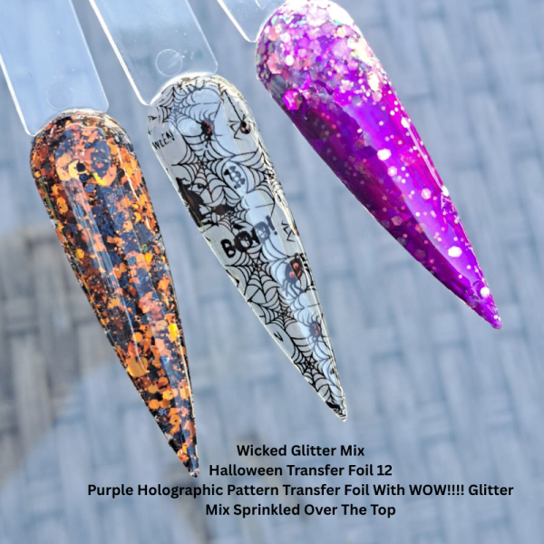 Halloween Nail Transfer Foil Design 12 - Image 2