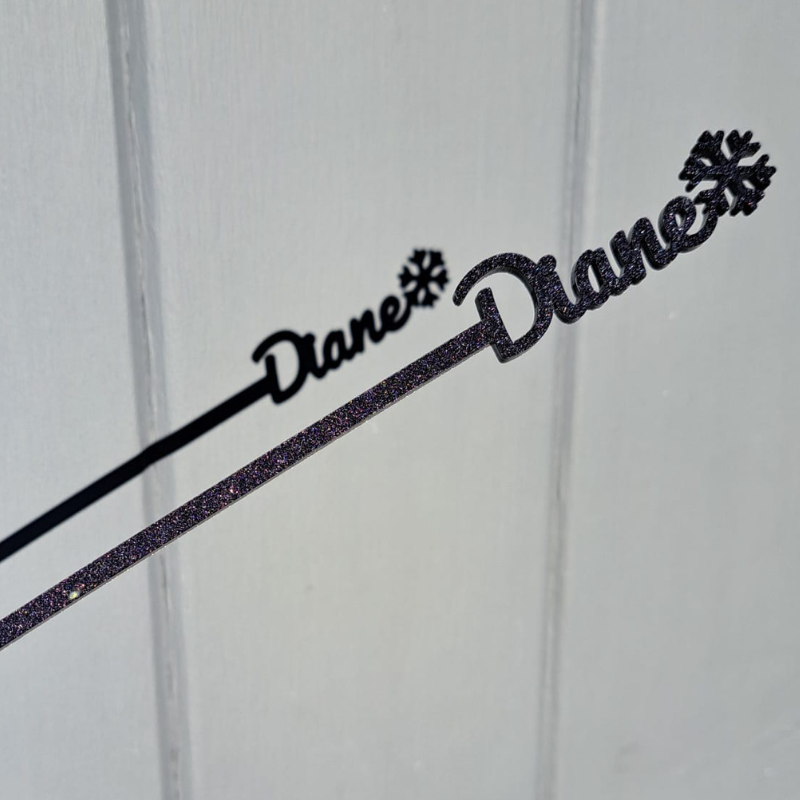 Personalised Xmas Drink Stirrers Xmas Snowflake Drinks Stirrers Festive Swizzle Sticks - Image 8