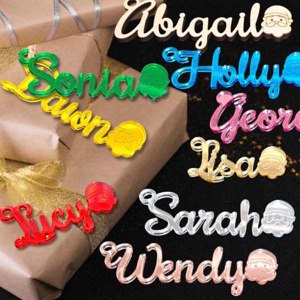 Personalised Xmas Gift Tags, Santa Claus Present Name Tags, Christmas Gift Tags, Kids Xmas Present Gift Tags - Image 6