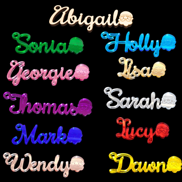 Personalised Xmas Gift Tags, Santa Claus Present Name Tags, Christmas Gift Tags, Kids Xmas Present Gift Tags - Image 7
