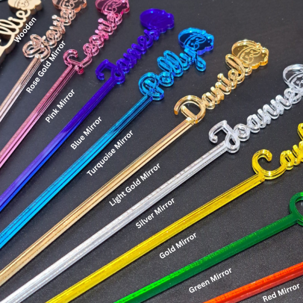 Personalised Xmas Drink Stirrers Santa Claus Christmas Drinks Stirrers Festive Swizzle Sticks - Image 2