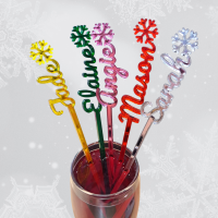 Personalised Snowflake Drink Stirrers