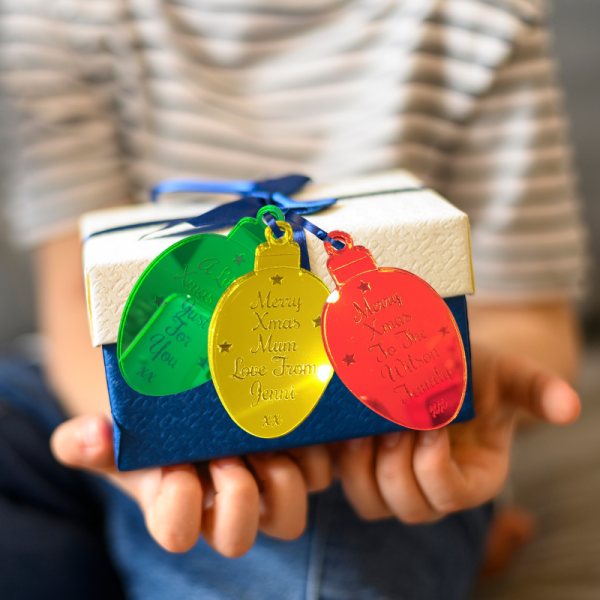 Personalised Christmas Gift Tags, Xmas Present Gift Tags, Xmas Lights Gift Tags - Image 4