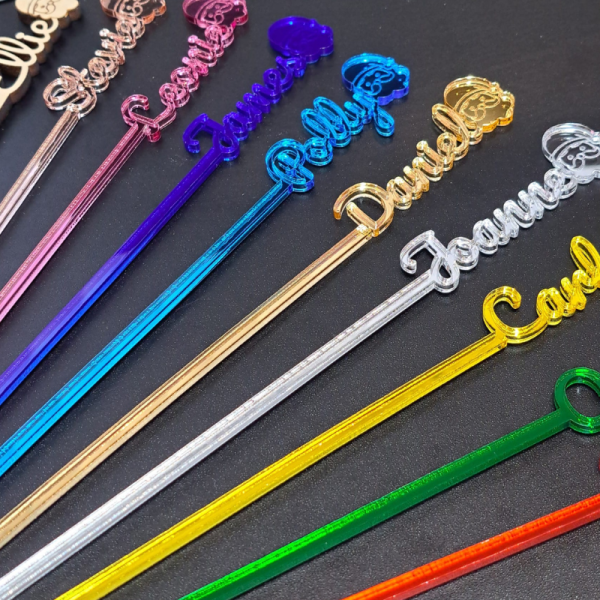 Personalised Xmas Drink Stirrers Santa Claus Christmas Drinks Stirrers Festive Swizzle Sticks - Image 4