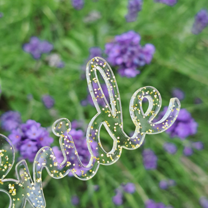 Glitter Acrylic Personalised Names, Wedding Place Names, Mirror Acrylic Cake Topper Names, Script Name Plaques - Image 5