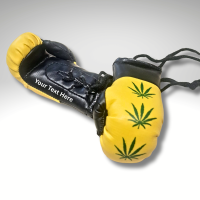 Weed Leaf Mini Boxing Gloves Personalised Jamaican Mini Boxing Gloves