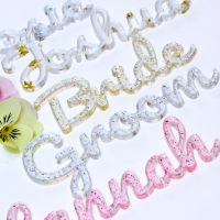 Glitter Acrylic Personalised Name Tags