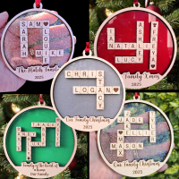 Personalised Scrabble Xmas Baubles