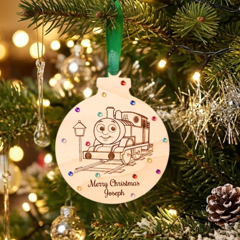 Thomas The Tank Engine Xmas Baubles Personalised Thomas The Tank Engine Christmas Tree Decorations - Image 3