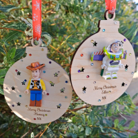 Lego Toy Story Christmas Baubles Toy Story Personalised Xmas Tree Baubles, Buzz Lightyear Xmas Gifts