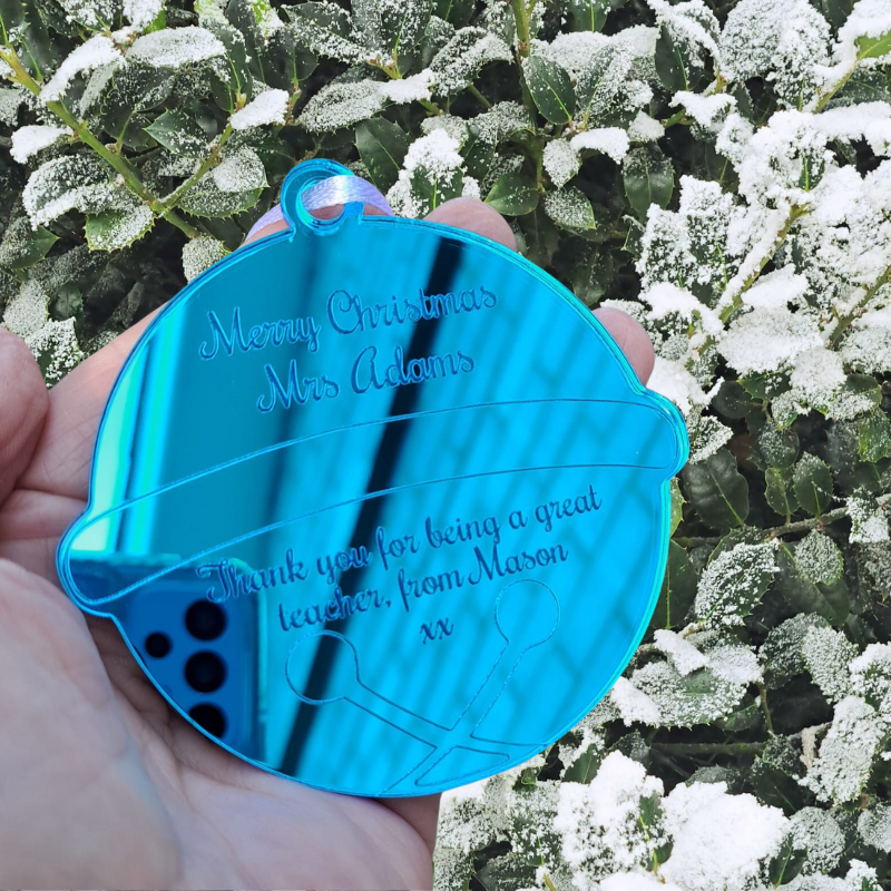Personalised Xmas Baubles, Teacher Xmas Gifts, Kids Christmas Baubles, Xmas Tree Decorations - Image 4